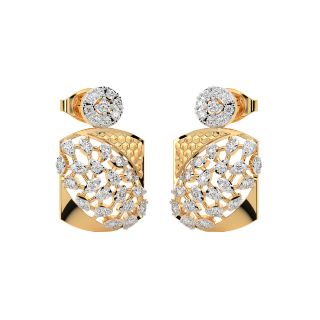 Loop Round Diamond Stud Earrings